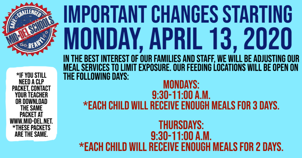 Meal Service CHANGES 4-13-2020