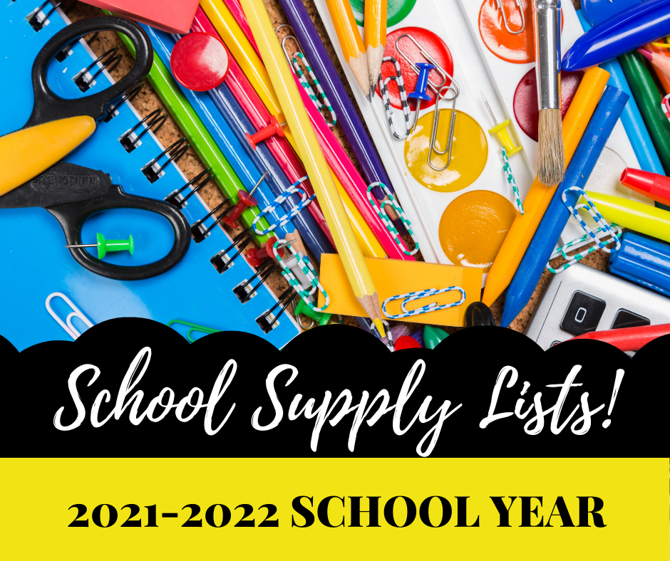 20212022 School Supply Lists Schwartz Elementary School