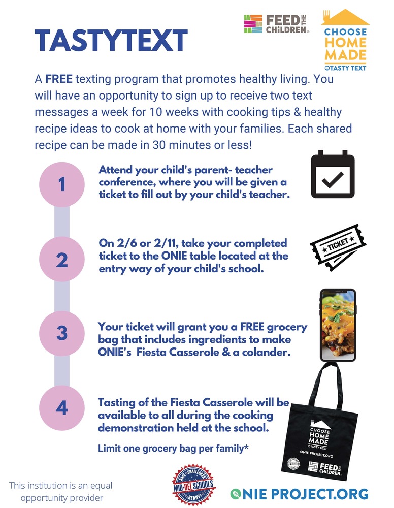 Exciting Program for Panther Families. Introducing TastyText