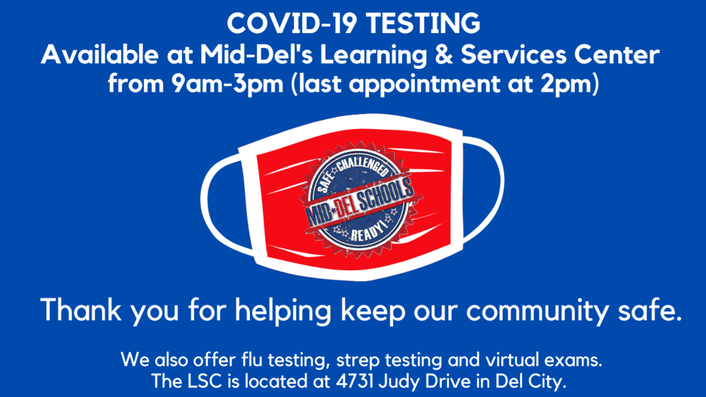 We are happy to offer the following services: COVID-19 testing, flu testing, and strep testing.
