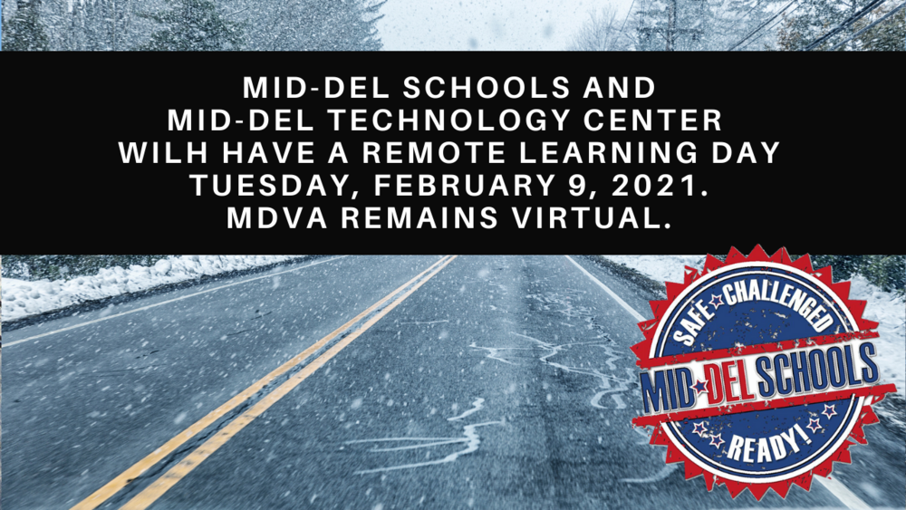 Remote Learning Day for ALL In-Person Students February 9, 2021