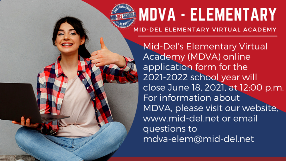 Elementary MDVA Online Application Closes June 18th at 12pm
