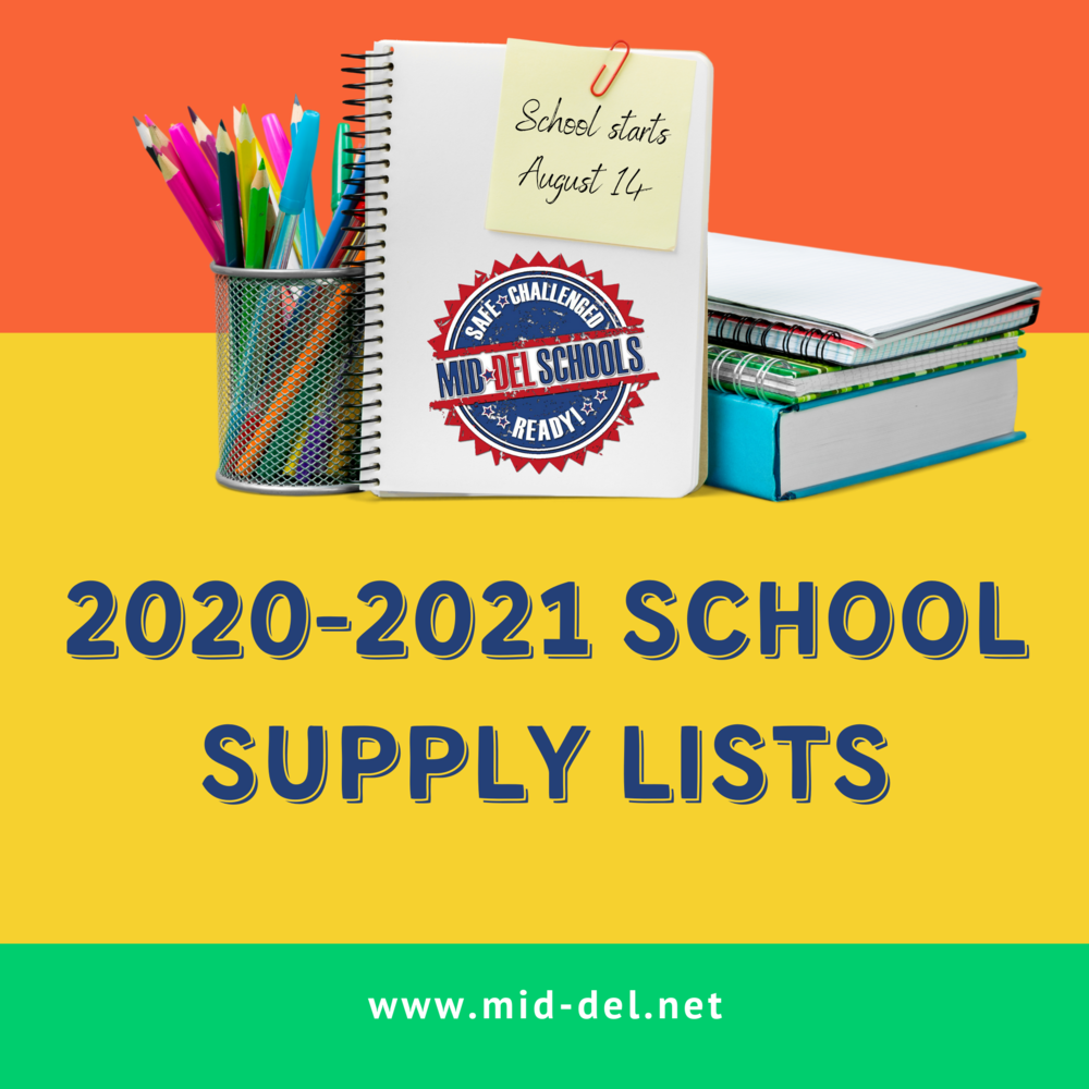 20202021 School Supply Lists Highland Park Elementary School