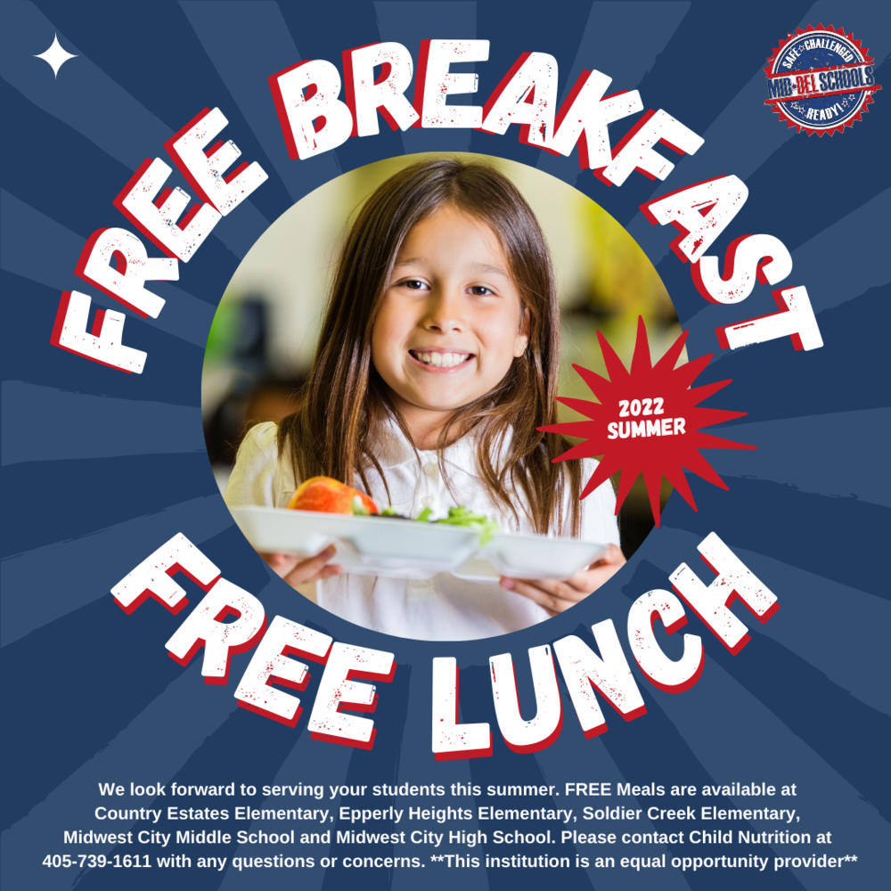 FREE MEALS for Children 18 and Under this Summer