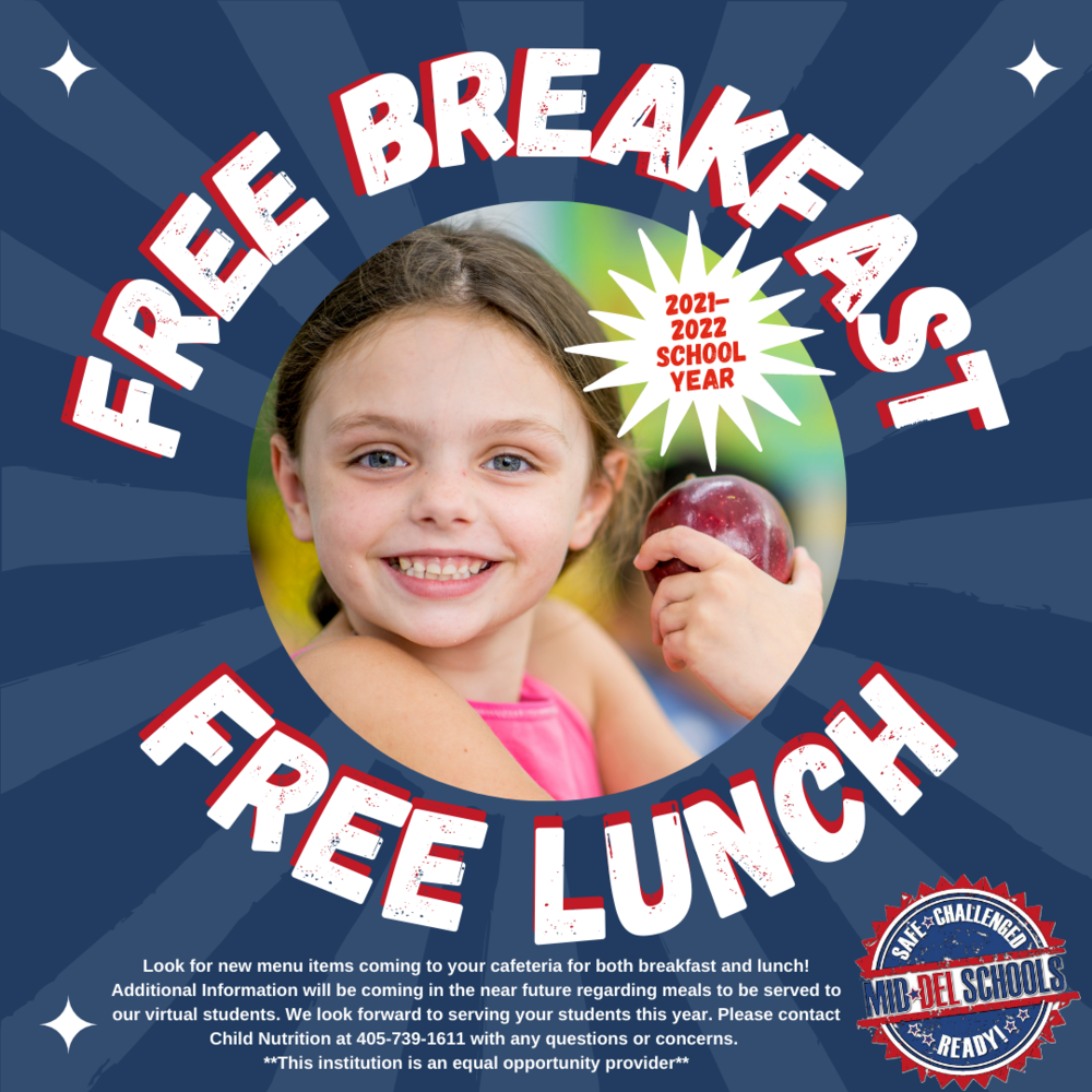 FREE MEALS For Students For The 2021 2022 School Year Del City Middle School