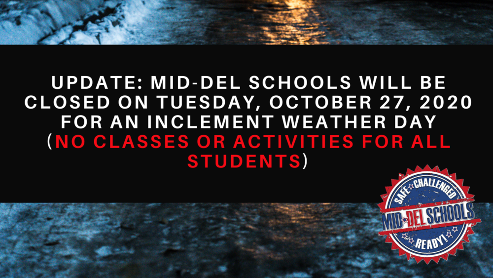 Mid-Del Schools Will Be Closed on October 27th