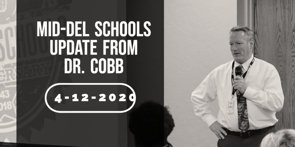 Update from Superintendent Cobb 4-12-2020