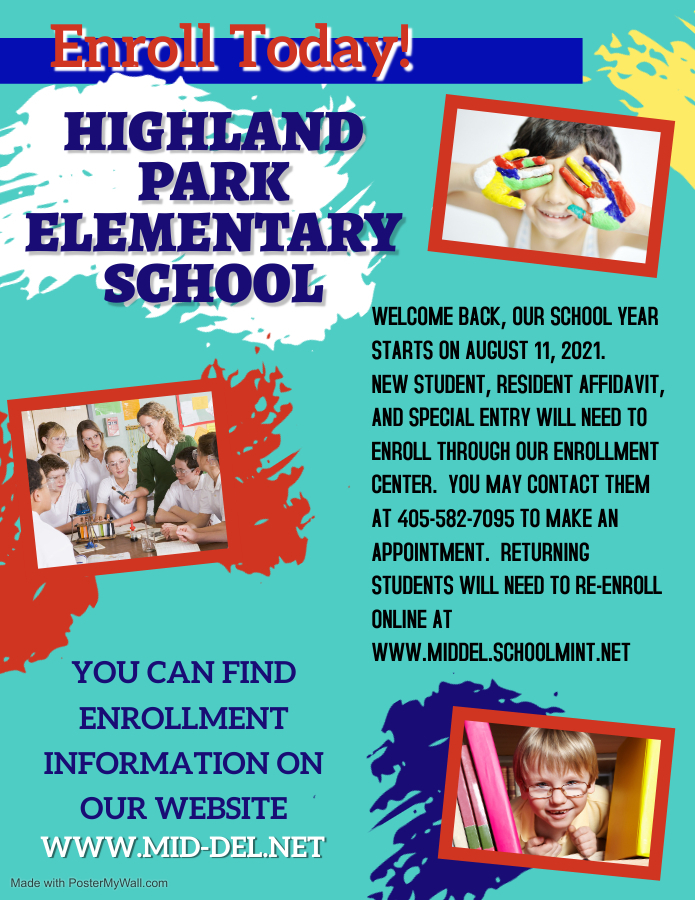 20212022 Enrollment Information Highland Park Elementary School