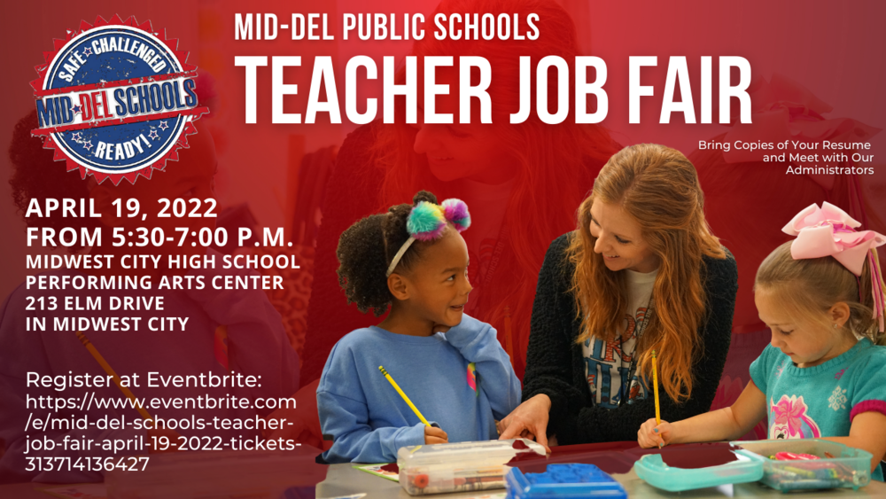 Teacher Job Fair April 19, 2022 Parkview Elementary School