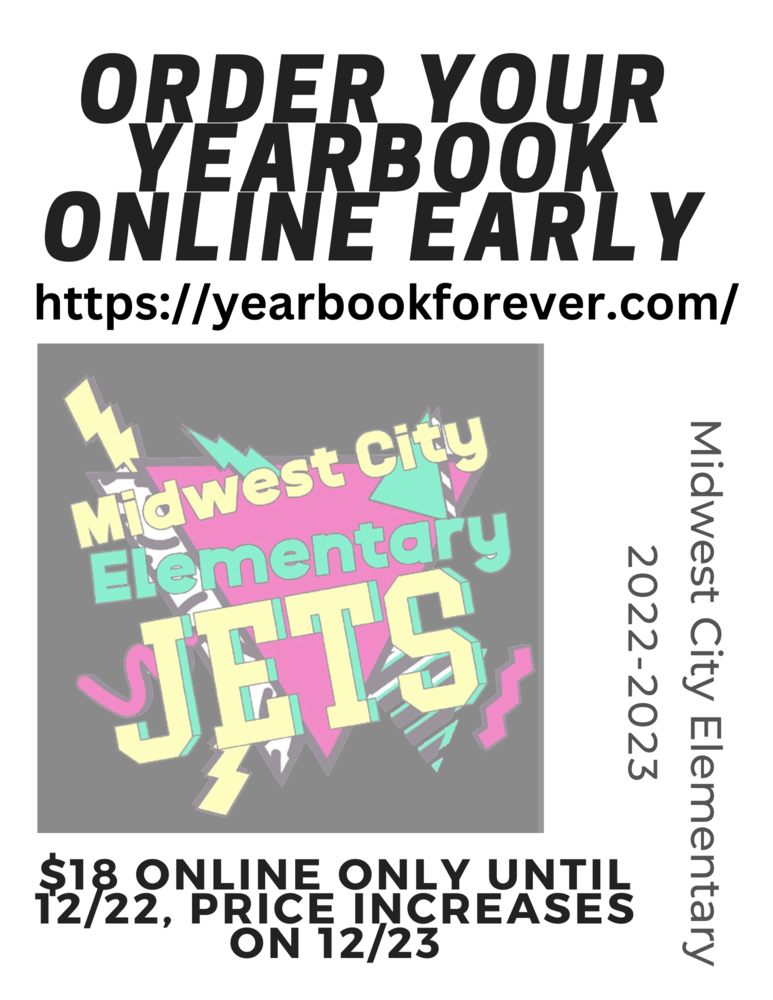 Online yearbook ordering! Midwest City Elementary School