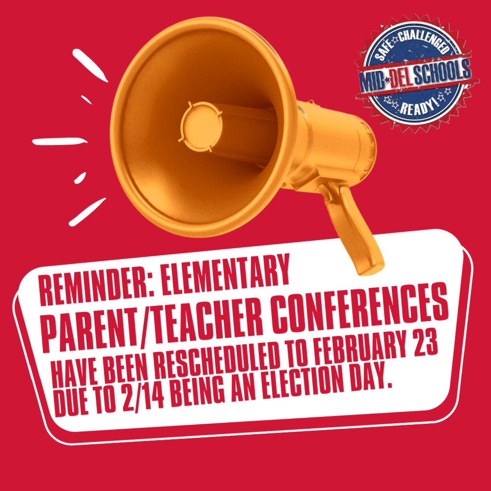 IMPORTANT: Tonight's Elementary Parent/Teacher conferences have been rescheduled