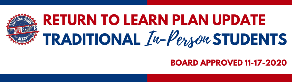 Return to Learn Plan Update 11-17-2020 for In-Person Students