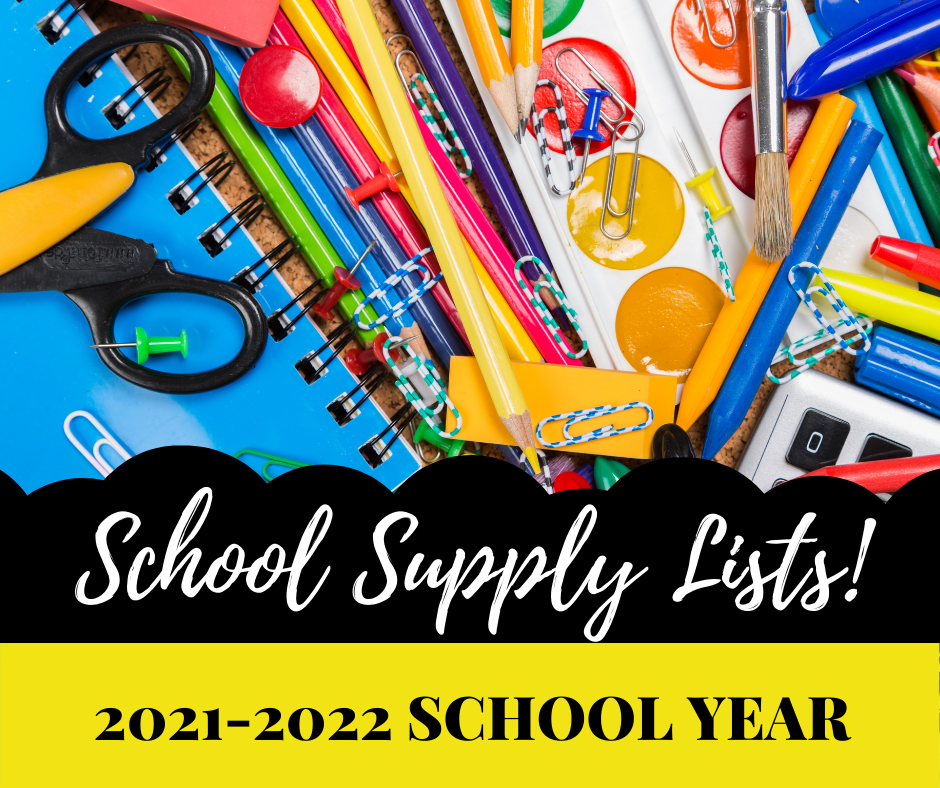 2021-2022 School Supply Lists