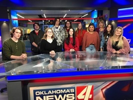 Mrs. Zurmehly and her Art Students visit KFOR!!!