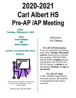 Pre-AP/AP Meeting Info