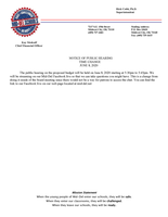 Notice of Public Hearing