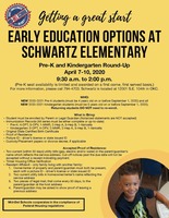 2020-2021 Pre-K/Kindergarten Enrollment Round-Up Information