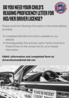 Reading Proficiency Letter for Driver's License