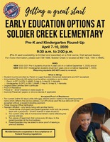 2020-2021 Pre-K/Kindergarten Enrollment Round-Up Information
