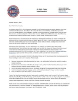 COVID-19 (Coronavirus) Update 3-9-2020