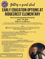 2020-2021 Pre-K/Kindergarten Enrollment Round-Up Information