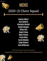 Congratulations to the 2020-2021 Bomber Cheer Squad!