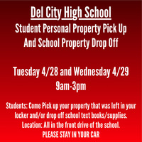 Del City High School Student Personal Property Pick Up And School Property Drop Off