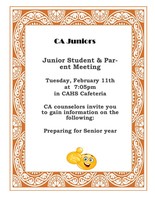 Current Juniors and Parents - Important Meeting