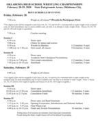 STATE Wrestling Schedule