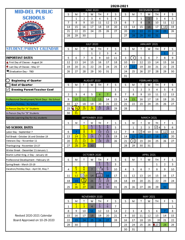 Changes to Return-to-School Plan (10-29-20) | Midwest City Middle School